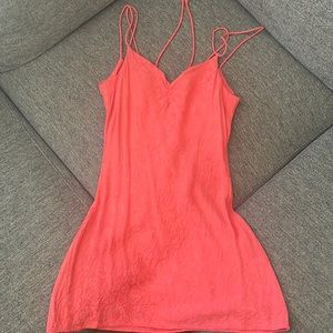 Corral pink slip Zara dress with tie back detail